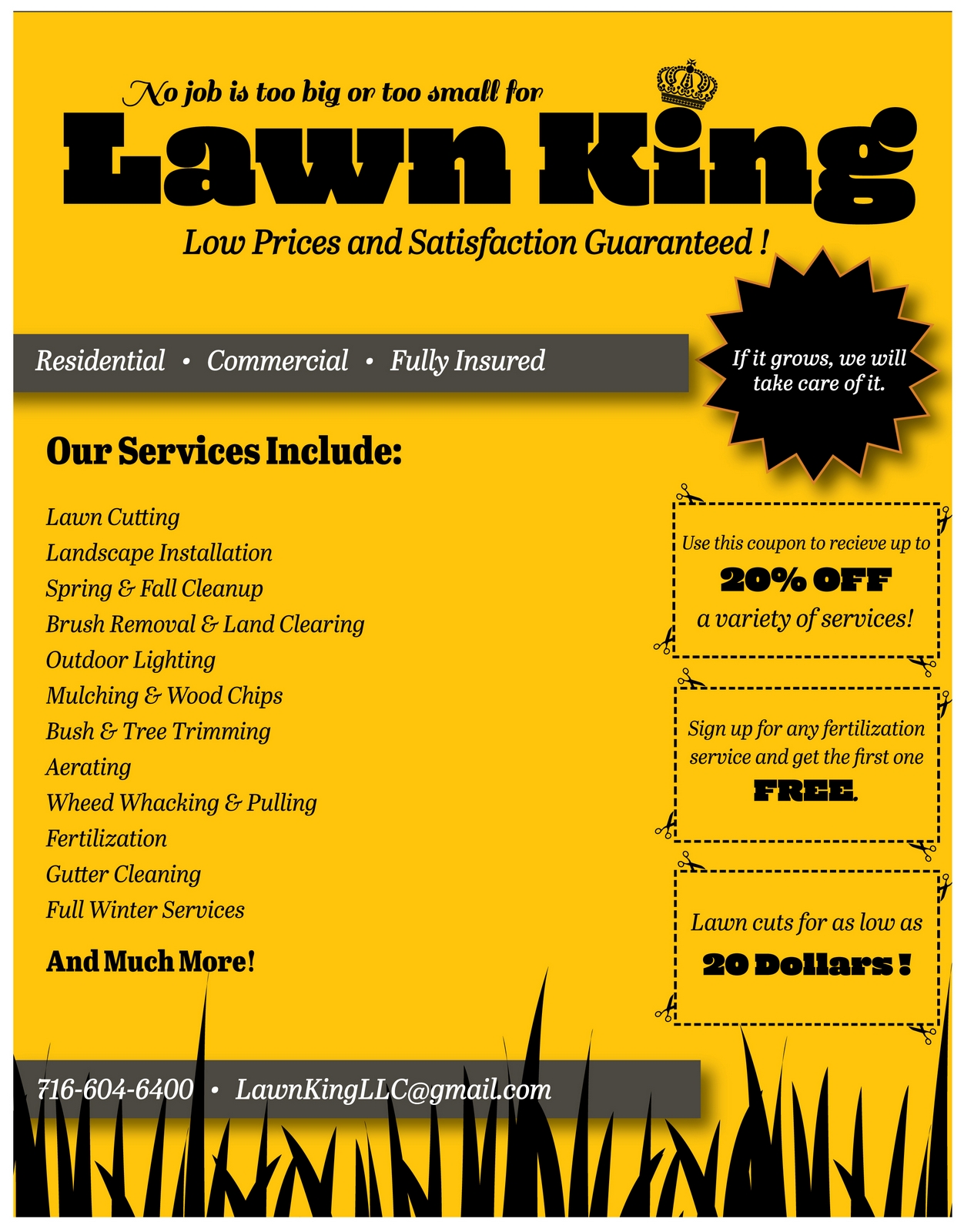A Flyer Remake for Lawn King Landscaping